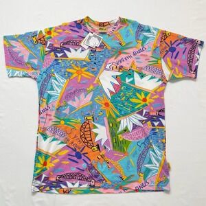 NWT Ken Done 80s Sydney Harbor T Shirt Australia Men's Large Cotton Art Print